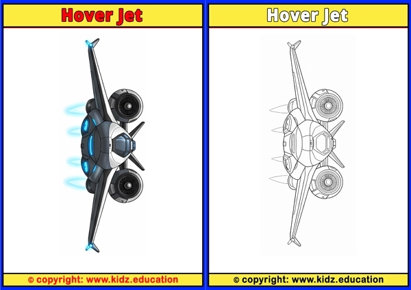 Hover Jet - Printable Coloring Page for Kids
