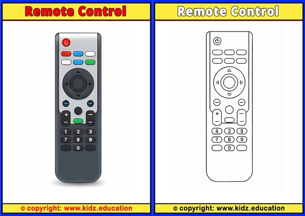 Remote Control - Printable Coloring Page for Kids