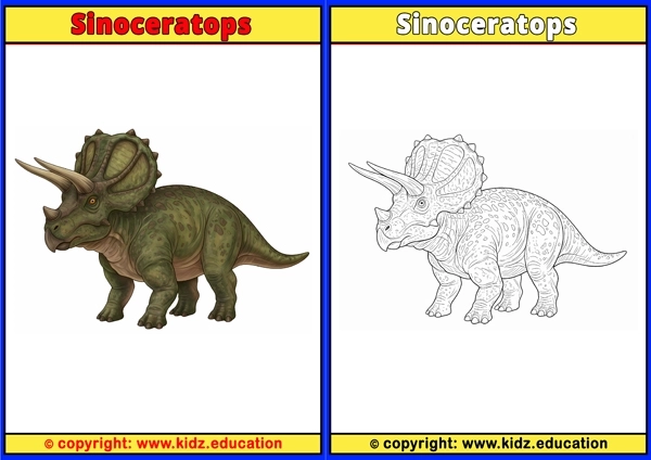 Sinoceratops - Printable Coloring Page for Kids