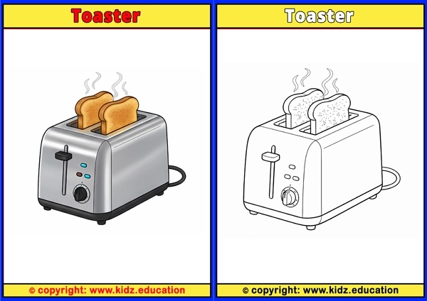 Toaster - Printable Coloring Page for Kids