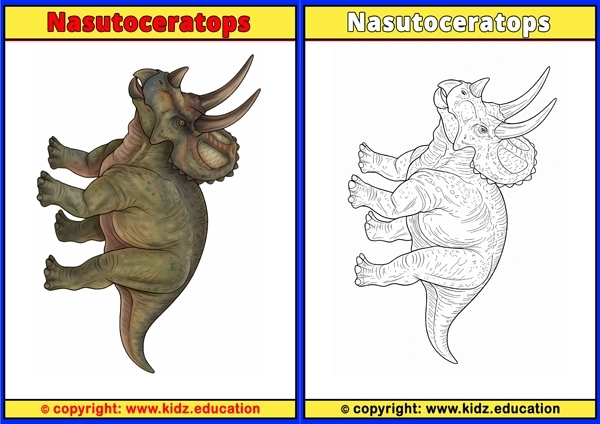 Nasutoceratops - Printable Coloring Page for Kids