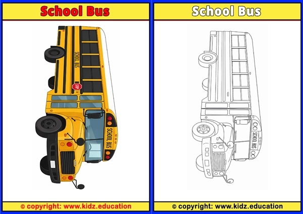School Bus - Printable Coloring Page for Kids