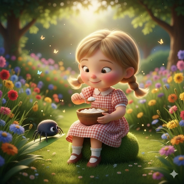 Little Miss Muffet - Nursery Rhymes for Kids in English (Full Lyrics)