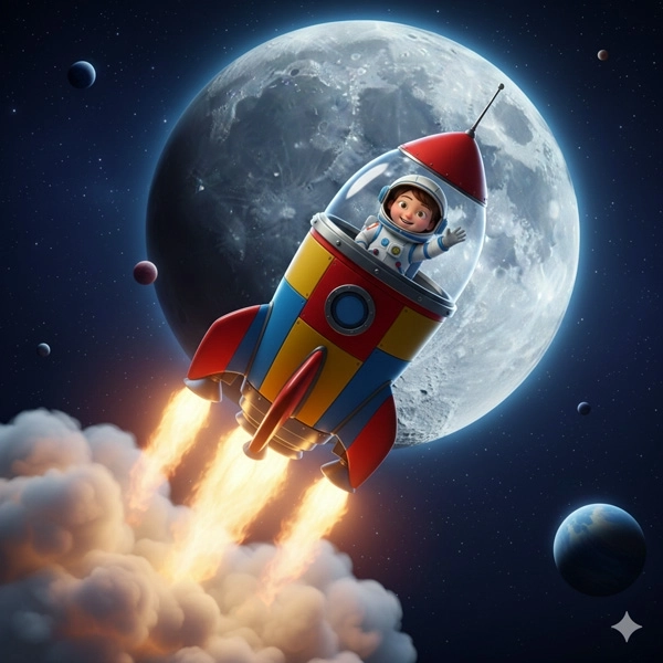 Zoom, Zoom, We’re Going to the Moon - Nursery Rhymes for Kids in English (Full Lyrics)