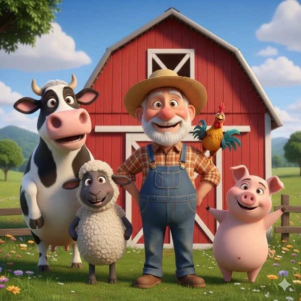 Old MacDonald Had a Farm - Nursery Rhymes for Kids in English (Full Lyrics)