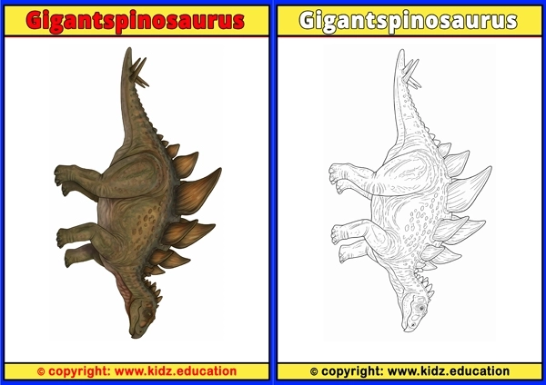 Gigantspinosaurus - Printable Coloring Page for Kids