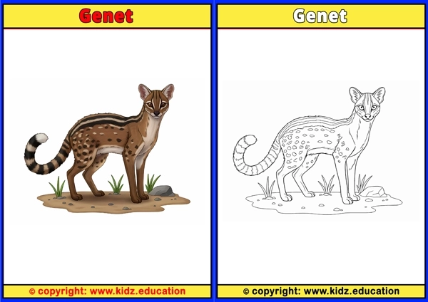 Genet - Printable Coloring Page for Kids
