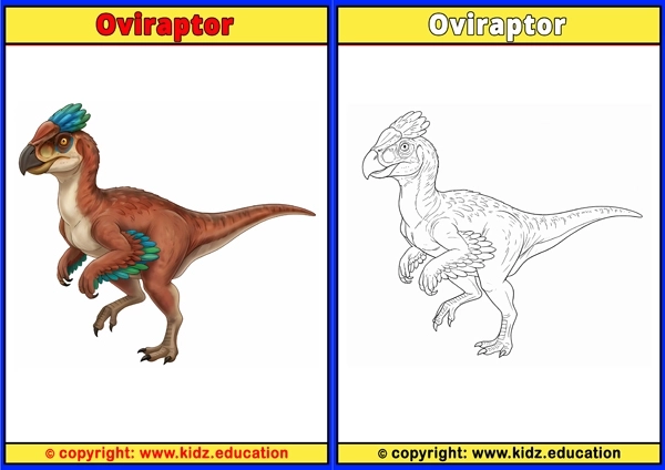 Oviraptor - Printable Coloring Page for Kids