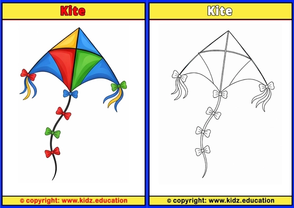 Kite - Printable Coloring Page for Kids