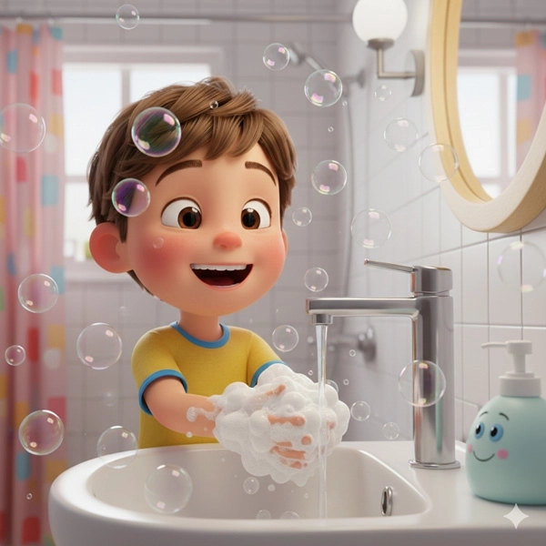 Wash, Wash, Wash Your Hands - Nursery Rhymes for Kids in English (Full Lyrics)