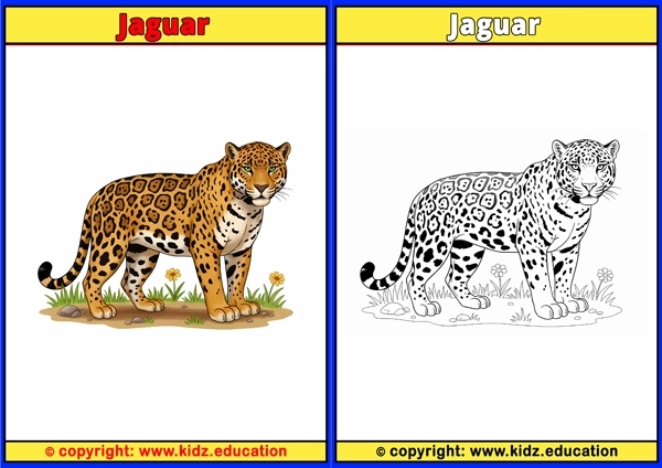 Jaguar - Printable Coloring Page for Kids