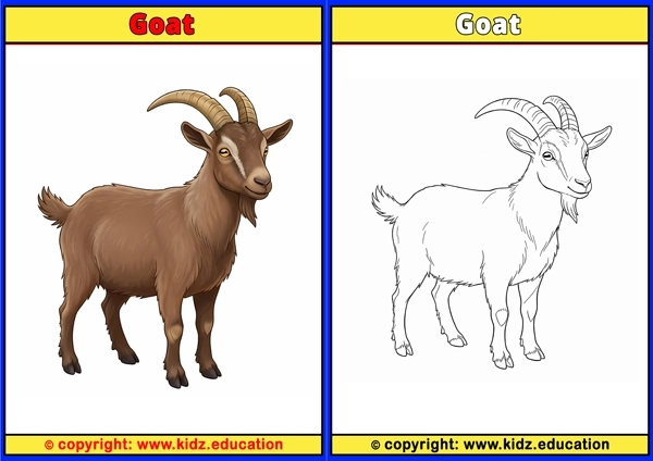 Goat - Printable Coloring Page for Kids