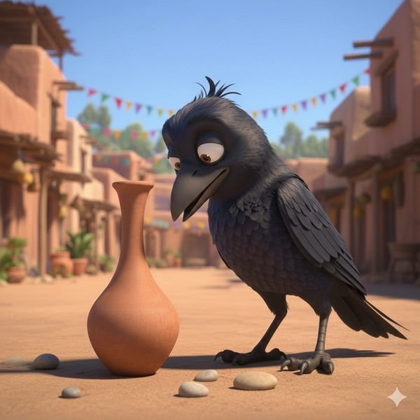The Thirsty Crow - Moral Story for Kids