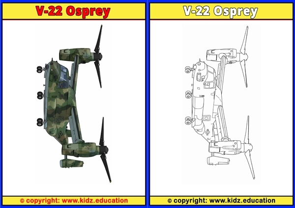V-22 Osprey - Printable Coloring Page for Kids