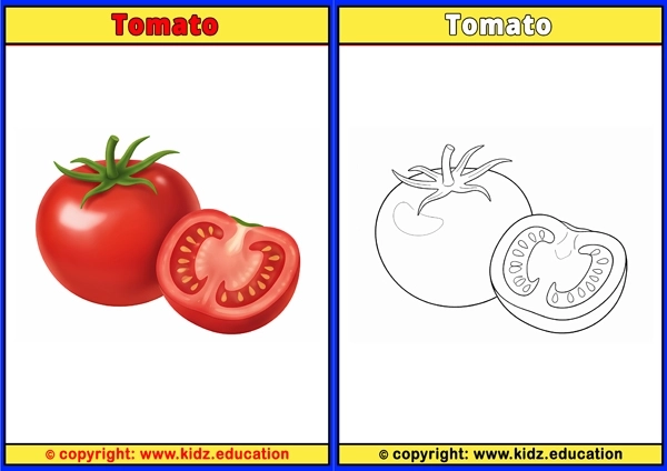 Tomato - Printable Coloring Page for Kids
