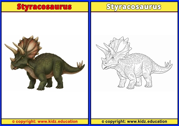 Styracosaurus - Printable Coloring Page for Kids