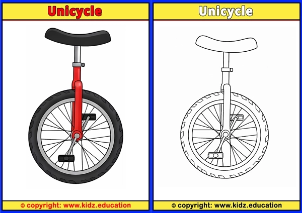 Unicycle - Printable Coloring Page for Kids