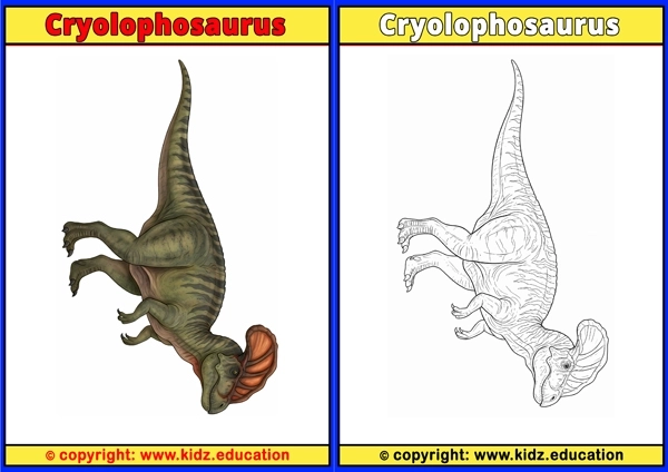 Cryolophosaurus - Printable Coloring Page for Kids