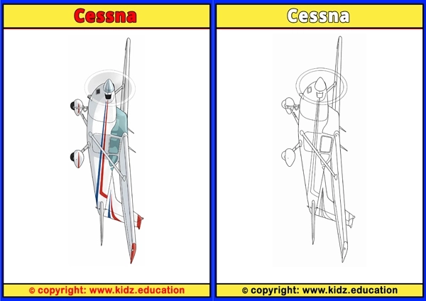 Cessna - Printable Coloring Page for Kids