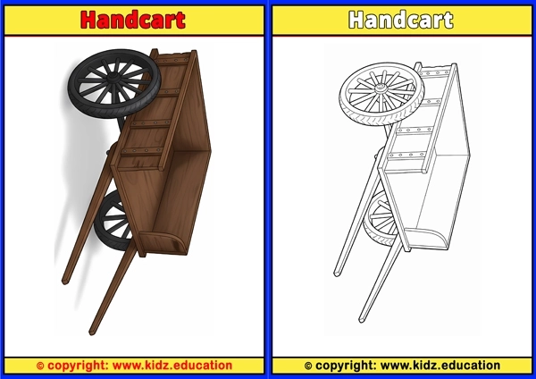 Handcart - Printable Coloring Page for Kids