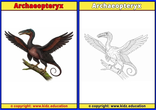 Archaeopteryx - Printable Coloring Page for Kids