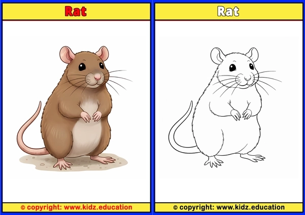 Rat - Printable Coloring Page for Kids