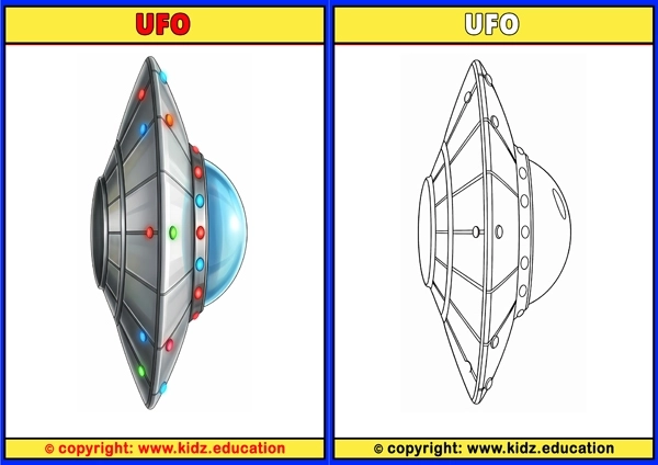 UFO - Printable Coloring Page for Kids